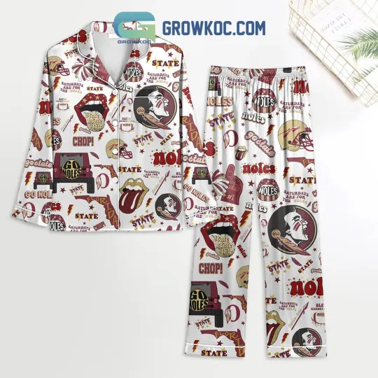 Discover Florida State Seminoles Go Noles Pajamas Set White Version