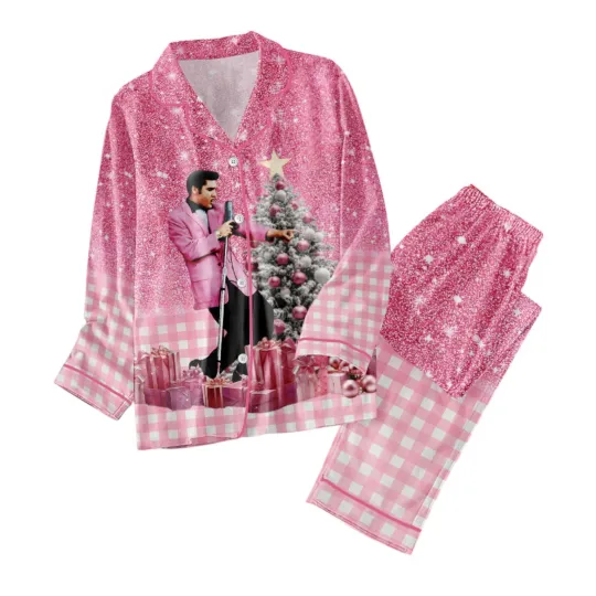 Discover Elvis Presley Button Down Pajamas Set