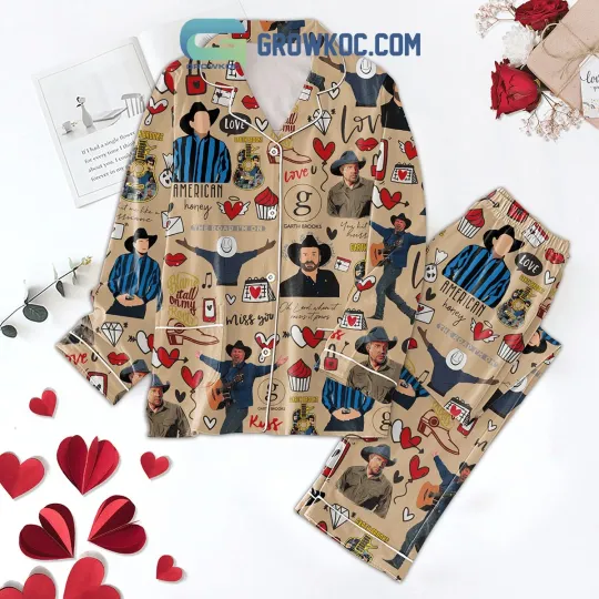 Discover Garth Brooks Miss You Valentine Polyester Pajamas Set