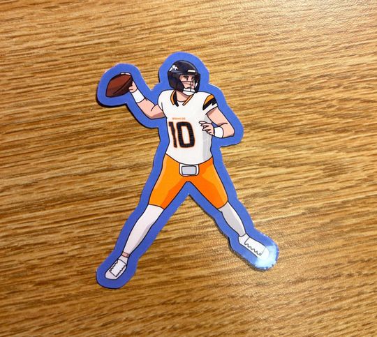 Discover Bo Nix Sticker Denver Broncos Water Resistant