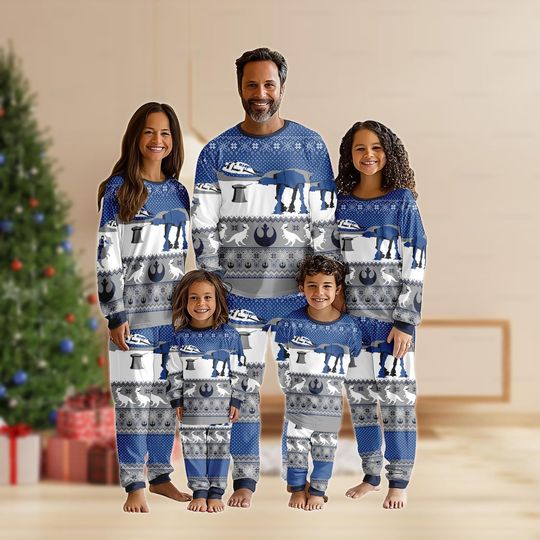 Discover Star Wars Christmas Matching Family Pajamas Set, Sci-Fi Walker Holiday Pajamas