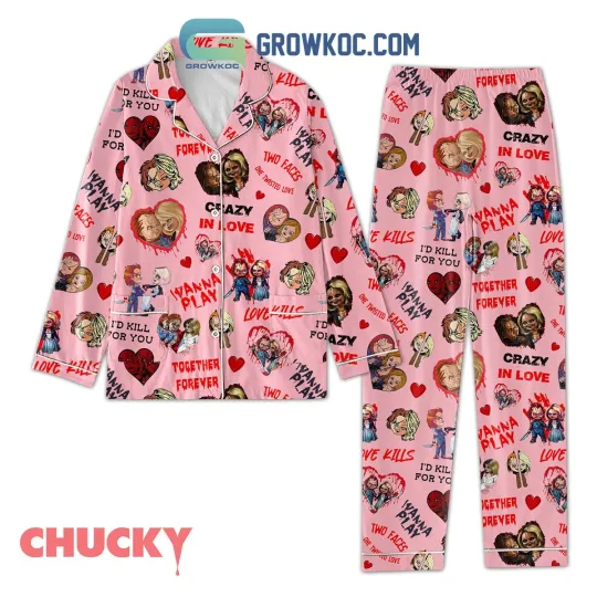 Chucky I Wanna Play Valentine Pajamas Set