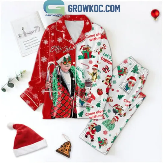 Elton John Come Along With Me 2024 Christmas Pajamas Set
