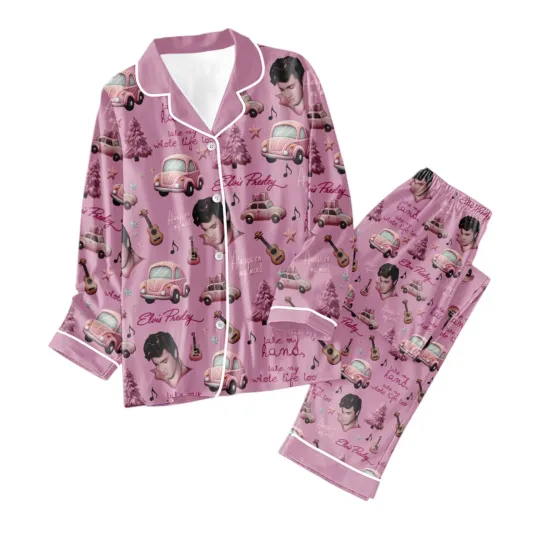 Discover Elvis Presley Button Down Pajamas Set