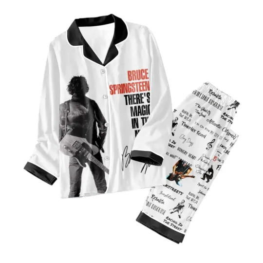 Discover Bruce Springsteen Button Down Pajamas Set