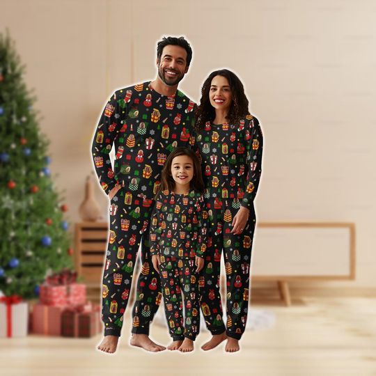 Discover Naughty Christmas Matching Family Pajamas, Christmas Dirty Sweatshirt And Pants, Climate Xmas Holiday Pajamas, Funny Xmas Party Shirt