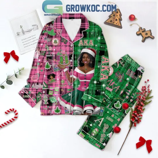 Alpha Kappa Alpha I Can Keep Calm Christmas Pajamas Set