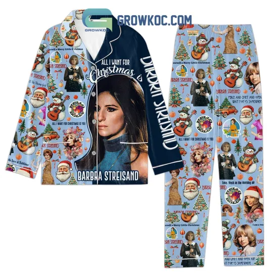 Discover Barbra Streisand All I Want For Christmas Pajamas Set