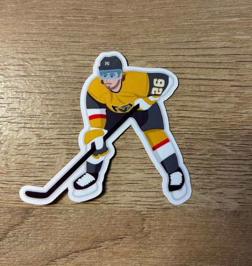Discover Alex Holtz Vegas Golden Knights Sticker Glossy Water-Resistant