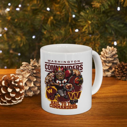 Discover Washington Commanders Ceramic Coffee Mug: football Fan Gift, Game Day Essential