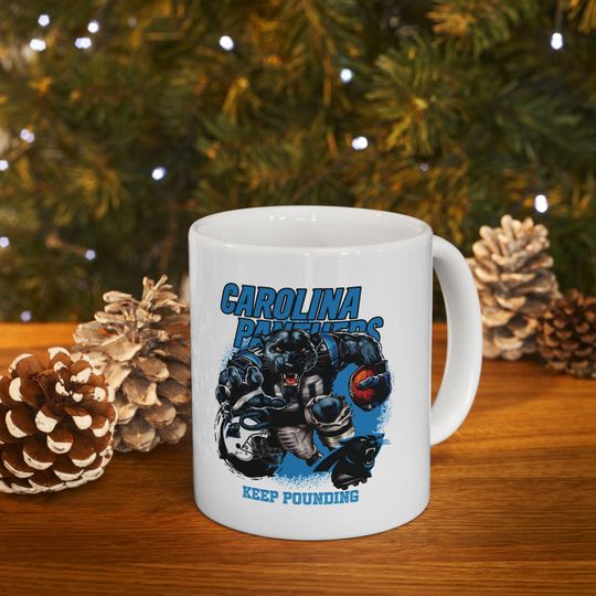 Discover Carolina Panthers Ceramic Mug: football Football Fan Gift 11 OZ