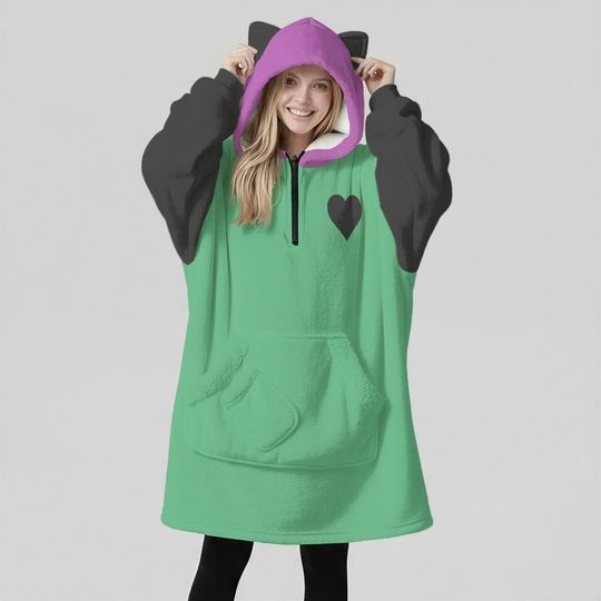 Discover Ralsei Cosplay Kawaii Oversized Hoodie Blanket: Inspired Pastel Anime Streetwear Gift