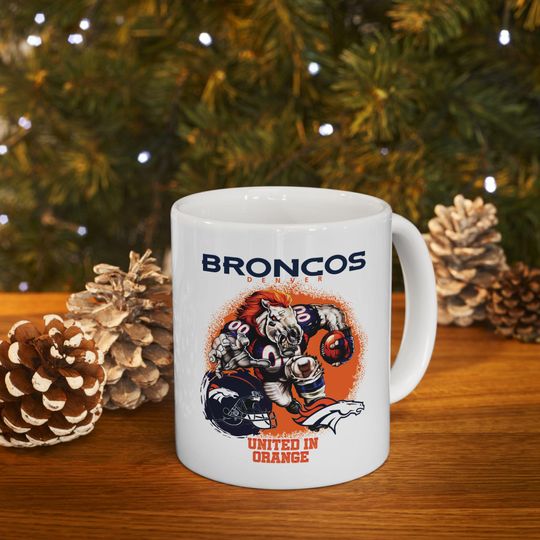 Denver Football Team Broncos Mug, Football Fan Gift