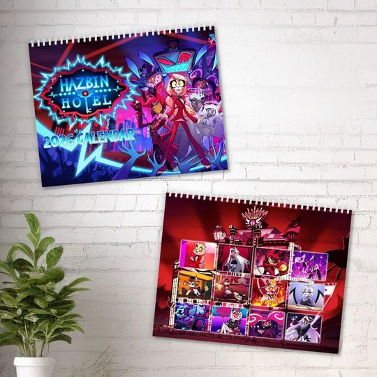 Discover Hazbin Hotel TV Series 2026 Wall Hanging Calendar, Hazbin Hotel Cartoon Characters Calendar 2026, Gift For Fan