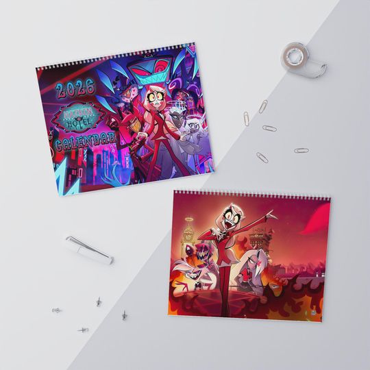 Discover Hazbin Hotel 2026 Wall Calendar, Home Office Planner, Anime Fans Gift