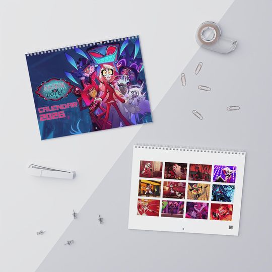 Discover Hazbin Hotel TV Series 2026 Wall Hanging Calendar, Gift For Fan, Hazbin Hotel Cartoon Characters Calendar 2026
