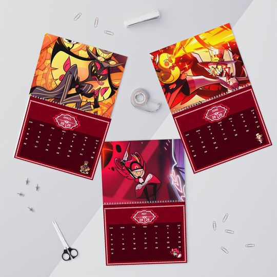 Discover Hazbin Hotel 2026 Calendar, Anime Wall Calendar 2026, Printable & Editable Hazbin Planner, Gift for Anime Fans