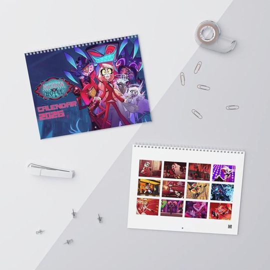 Discover Hazbin Hotel 2026 Calendar, Fan-Made Animated Wall Calendar, Hazbin Hotel Art Gift, Home Office Decor, Holiday Gift for Animation Fans