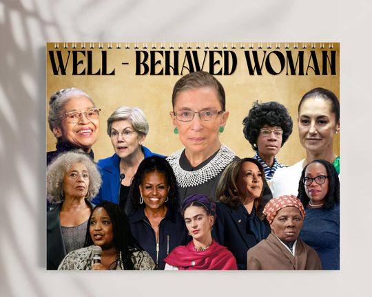 Discover 2026 Well-Behave Woman Calendar 2026, New Year Gift, Feminist Calendar 2026, Gift for Kamala Supporter, Happy New Year Canlendar