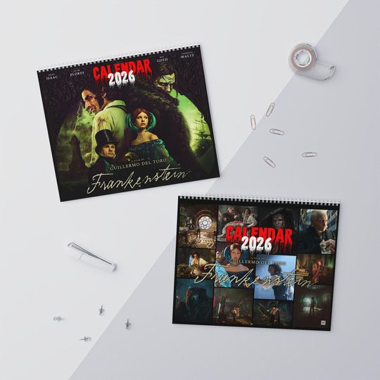 Discover Frankenstein 2025 Calendar, Elizabeth and The Creature Calendar, Horror Gothic Movie Calendar
