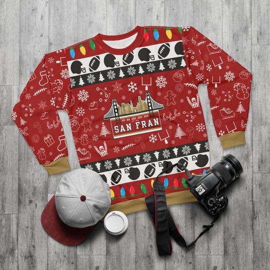 San Francisco Football Ugly Sweater Unisex Sweatshirt AOP for Christmas, Party, Gifts for Him and Her
