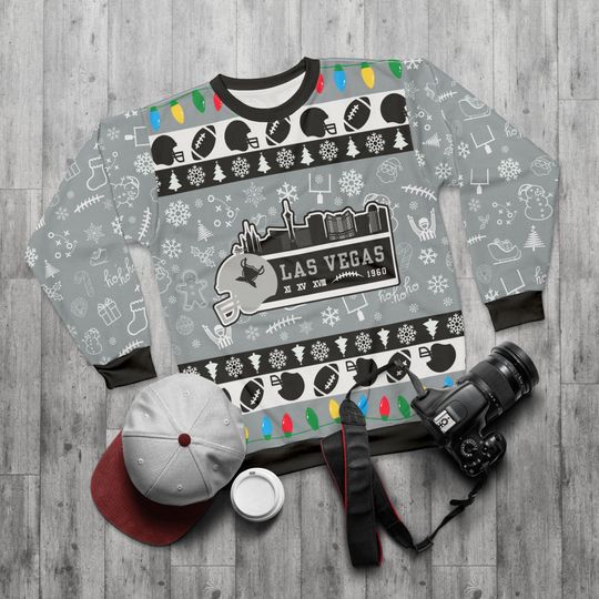 Discover Las Vegas Football Ugly Sweater Unisex Sweatshirt Christmas Party Gift for Him or Her