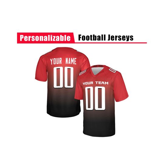 Discover Custom Atlanta Falcons Football Jersey, Red Black, Adult Sizes