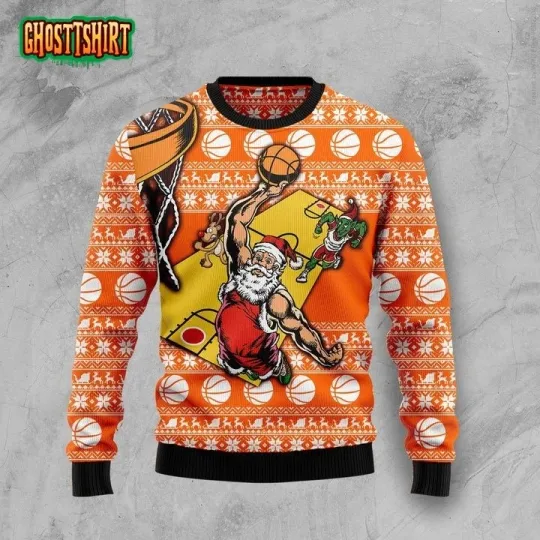 Discover Basketball Ugly Christmas Sweater 3D All Over Print