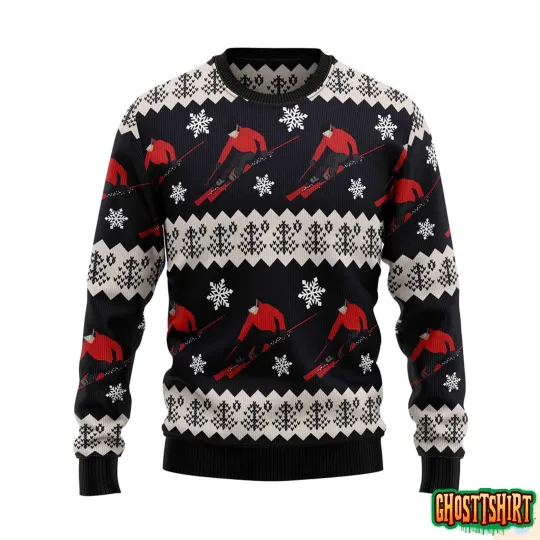 Discover Skiing Ugly Christmas Sweater