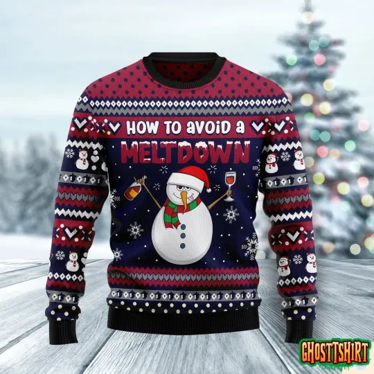 Discover Red Wine Snowman How To Avoid A Meltdown Ugly Christmas Sweater