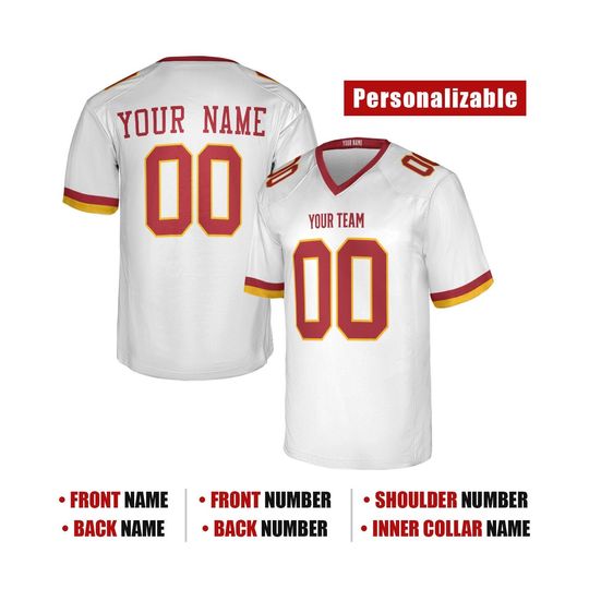 Discover Custom Washington Commanders AlternateSuper Bowl Era Game Jersey, White, Adult Sizes