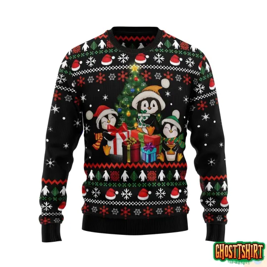 Penguin Christmas Tree Ugly Christmas Sweater