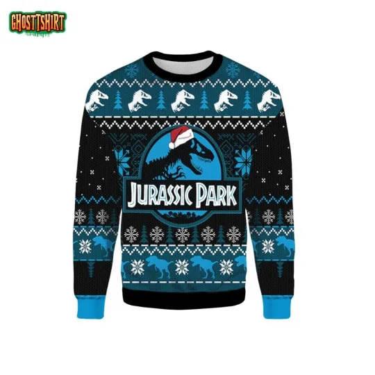 Dinosaur Jurassic Park Ugly Christmas Sweater