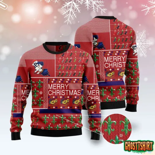Louisiana Ugly Christmas Sweater