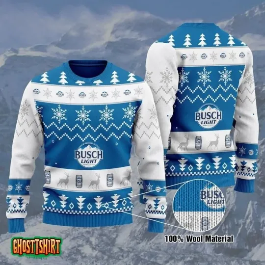 Discover Light Beer AOP Knitted Sweater Ugly Christmas Shirt
