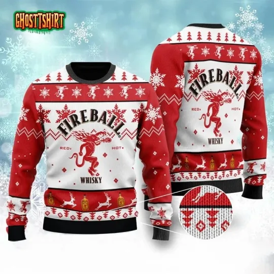 Fireball Christmas 3D Full Printing Sweater