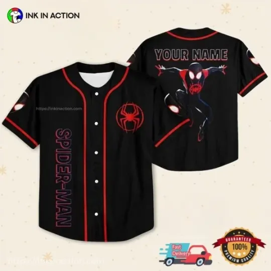 Discover Customized Marvel Spider-Verse Spider-Man Baseball Jersey No.5