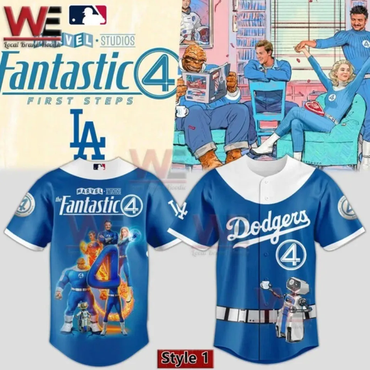 Dodger The Fantastic Four Baseball Jersey Size XS-5XL