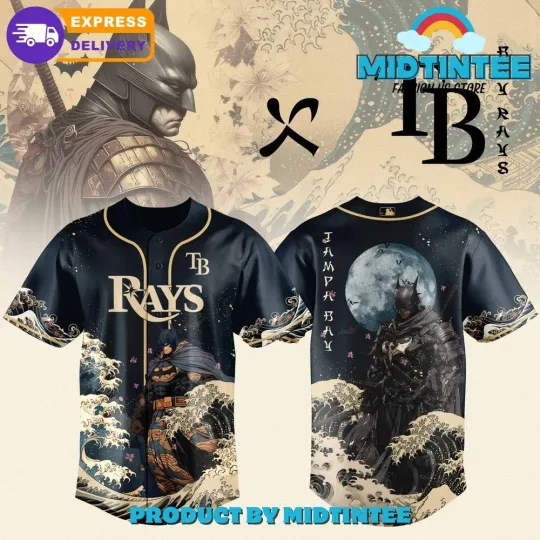 Discover Tampa Bay Ray X Batman The Legend Of Gotham Baseball Jersey 2025