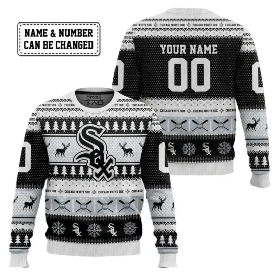 Discover Custom Name And Number Chicago.White Sox Ugly Sweater Xmas Gift S-5XL