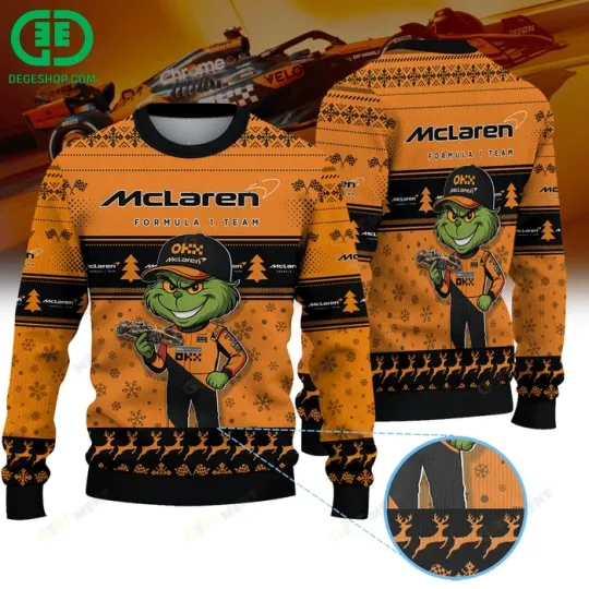Discover funny character F1 McLaren Christmas Sweater Ugly S-5XL