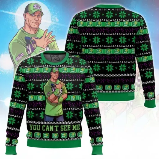 Discover Jo Cen You Cant See Me Wrestling Entertainment Ugly Christmas Sweater