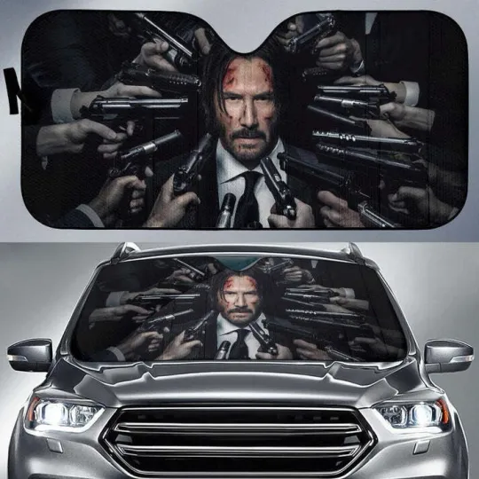 John Wick Movies Car Sun Shade Custom Idea