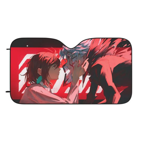 Car Sun Shade Anime Dandadan , Car Accessories, UV Protection, Gift for Car Lovers
