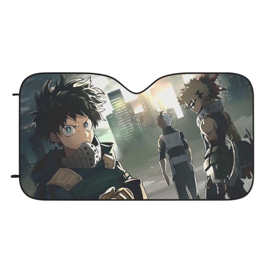 Discover Hero Anime Car Sunshade Anime UV Protection for Front Window, Hero Anime Auto Accessory