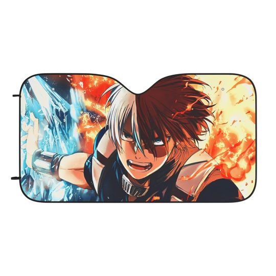 Discover Hero Anime Car Sunshade Anime UV Protection for Front Window, Hero Anime Auto Accessory