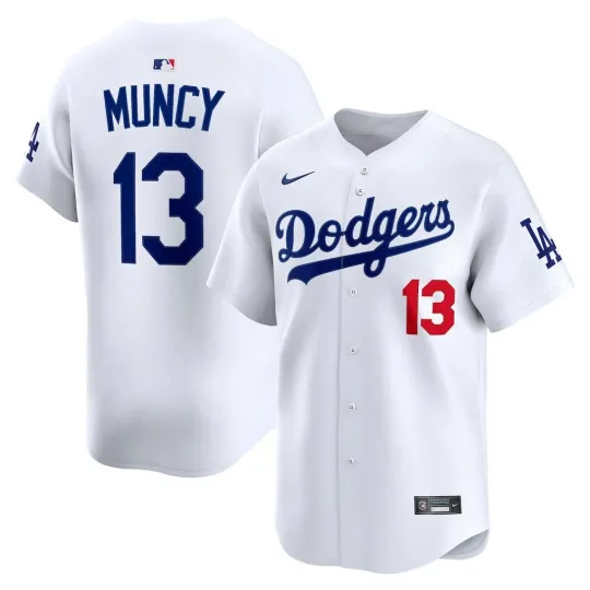 Discover Los Angeles Dodger Muncy White Home Player Baseball Jersey Reprint