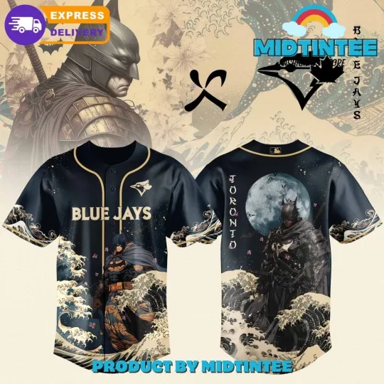 Discover Toronto Blue Jay MLB x Batman The Legend Of Gotham Baseball Jersey 2025