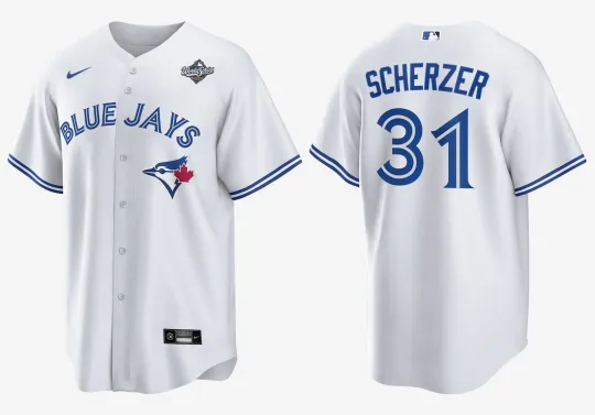 Discover Scherzer Toronto Blue Jay 2025 World Series Participant Baseball Jersey All Size