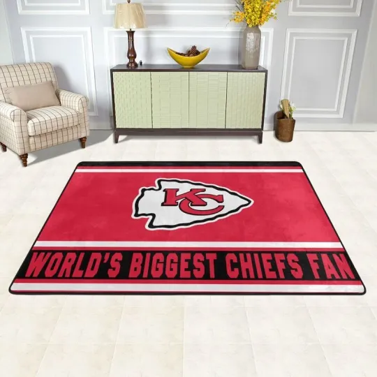 World's Biggest Kansas City Chiefs Fans Rug, Football Lover Gift, Game Day Gift